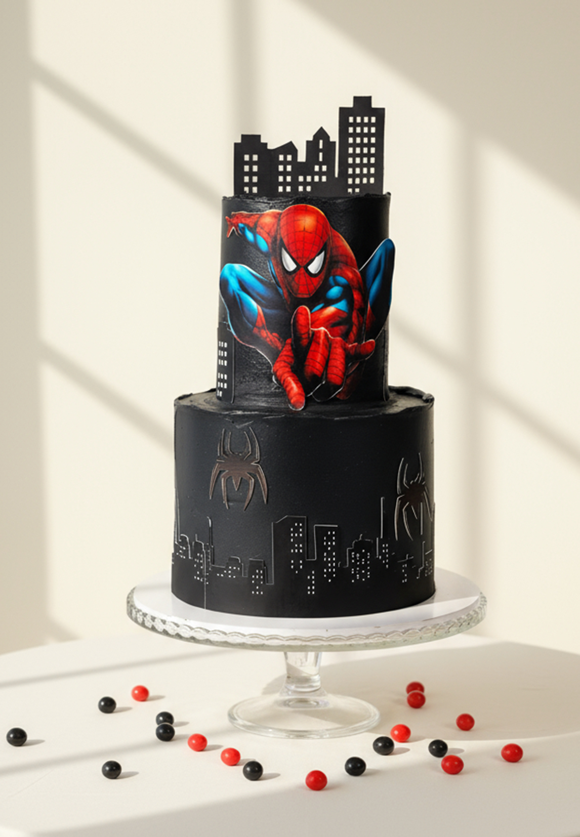 Tort Spider-Man Belvedere Cafe – tort urodzinowy z bohaterem Marvela