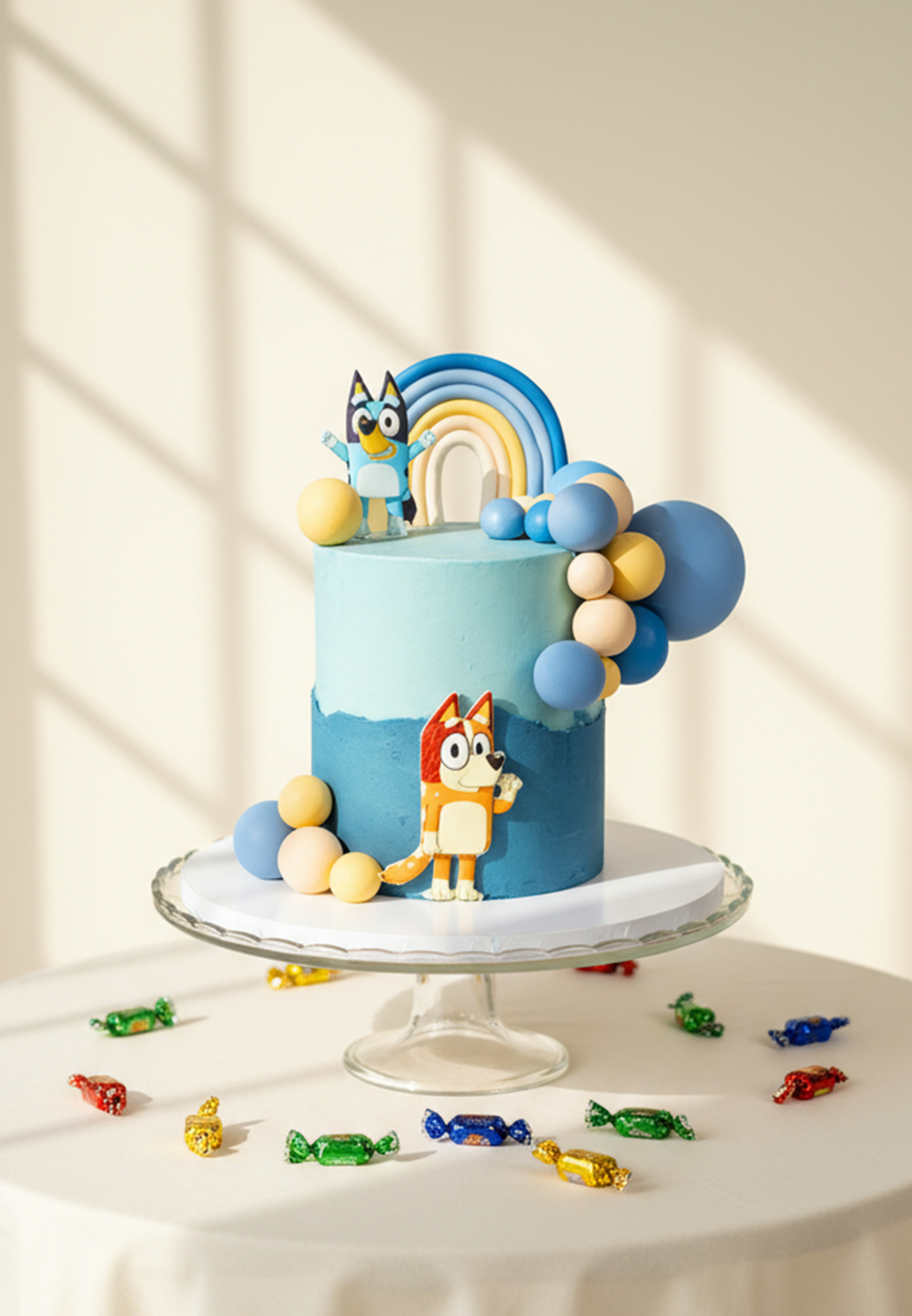 Tort Bluey i Bingo Belvedere Cafe – bajkowy tort urodzinowy z postaciami z bajki Belvedere Cafe Warszawa