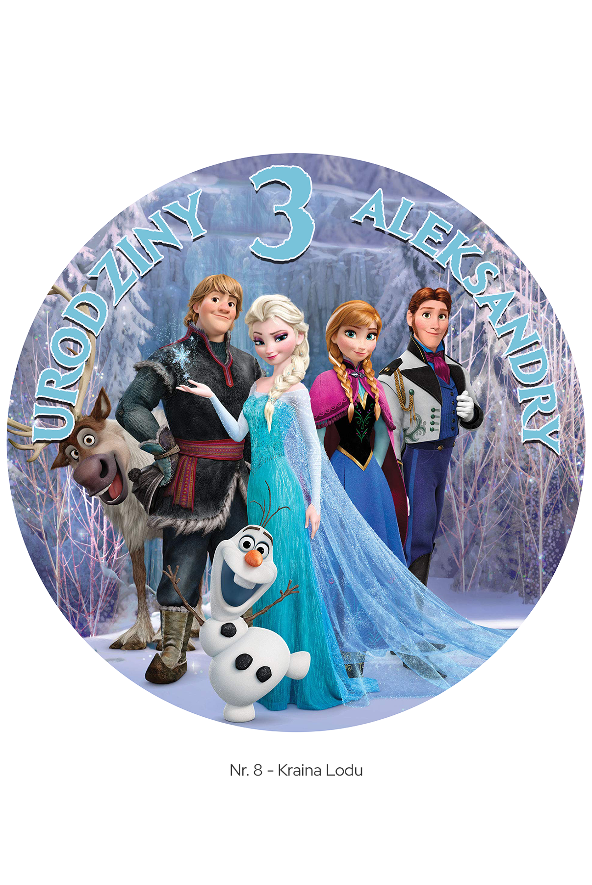 Tort dla dziecka z motywem bajki Frozen , cukiernia Belvedere Cafe Warszawa