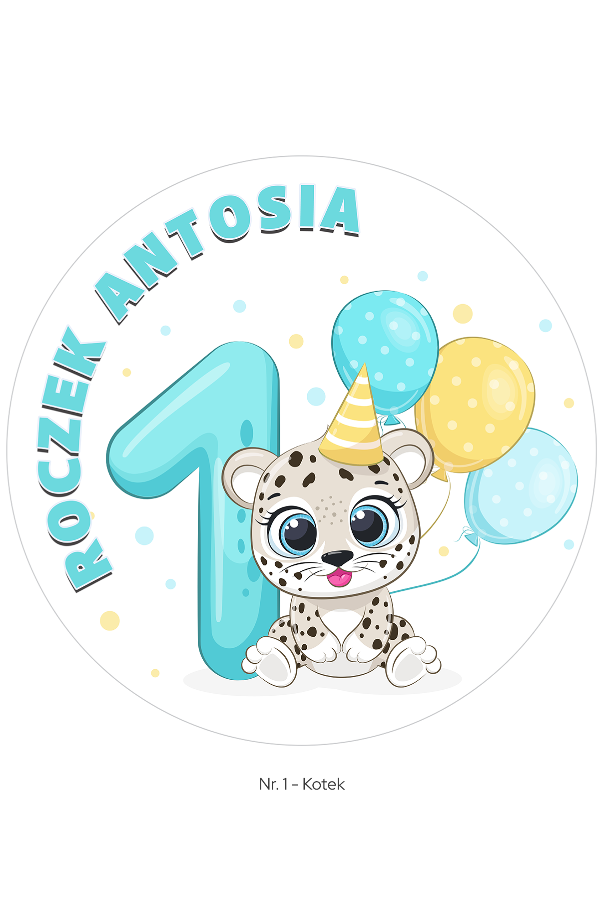 Tort urodzinowy Baby Belvedere Cafe – personalizowany tort dla dzieci 1–3 lat z nadrukiem