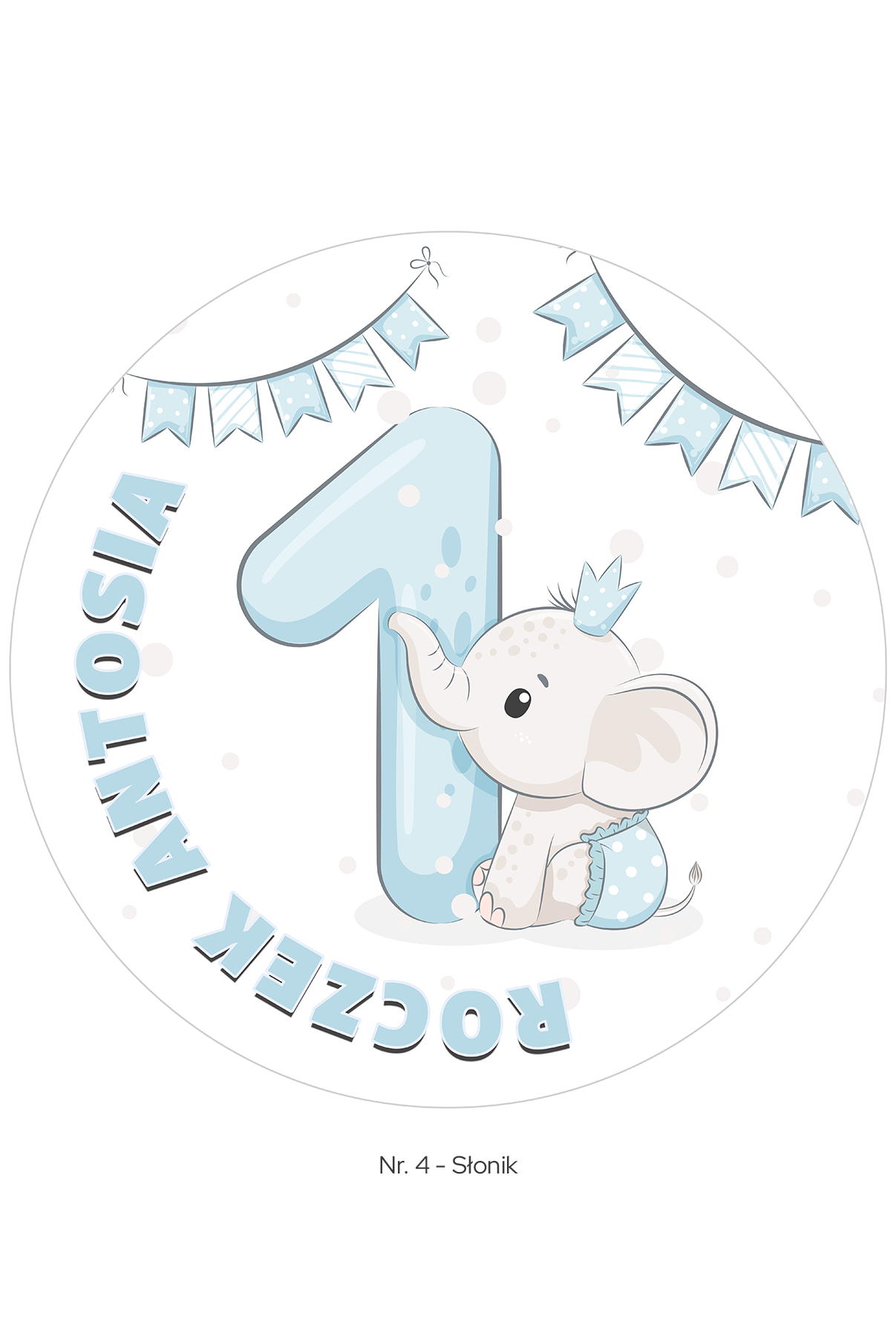 Tort urodzinowy Baby Belvedere Cafe – personalizowany tort dla dzieci 1–3 lat z nadrukiem