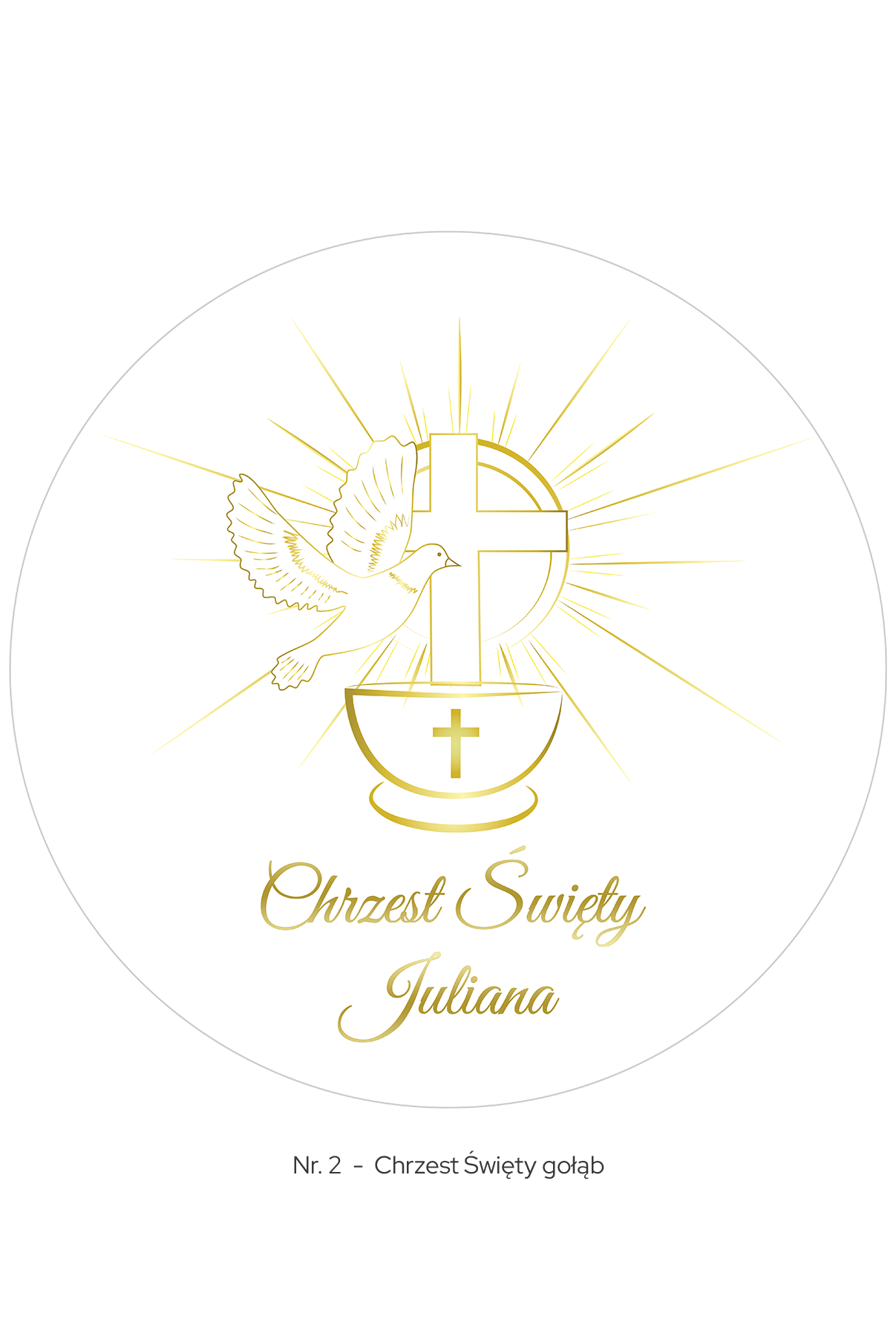 Tort na Chrzest Święty Belvedere Cafe – personalizowany tort z imieniem dziecka i motywem religijnym