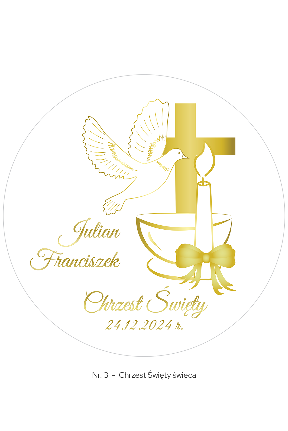 Tort na Chrzest Święty Belvedere Cafe – personalizowany tort z imieniem dziecka i motywem religijnym